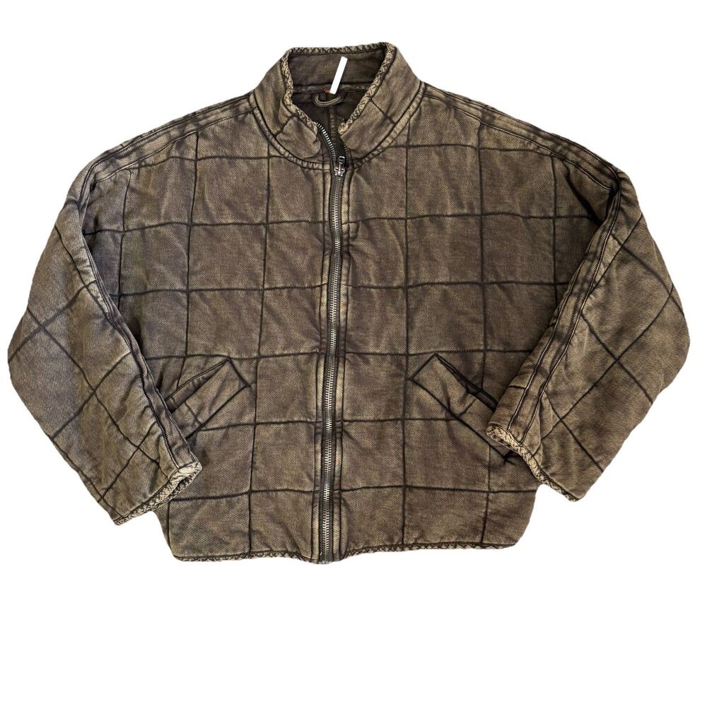 Free People Brown Bomber Jacket